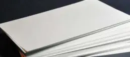 Stack of blank empty card stock