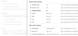 Google Chrome Search Engine Settings