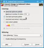 Dialog Window to Index the colors of an image in Gimp